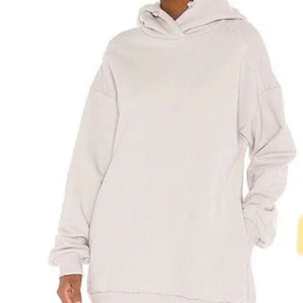Vimmia x CRK Drawstring Hoodie Sweatshirt Stone Grey Casual Mini Revolve M